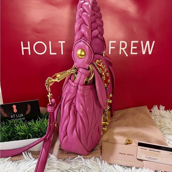 SOLD Authentic MIU MIU Miu Coffer matelassé nappa leather handbag - Picture 4 of 9